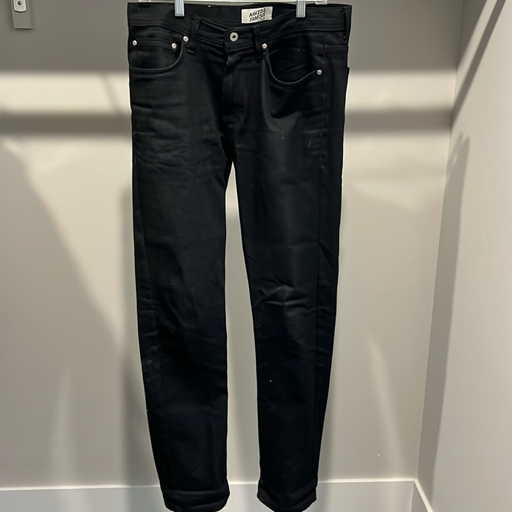 Naked and Famous Black jeans. Heavily worn.
